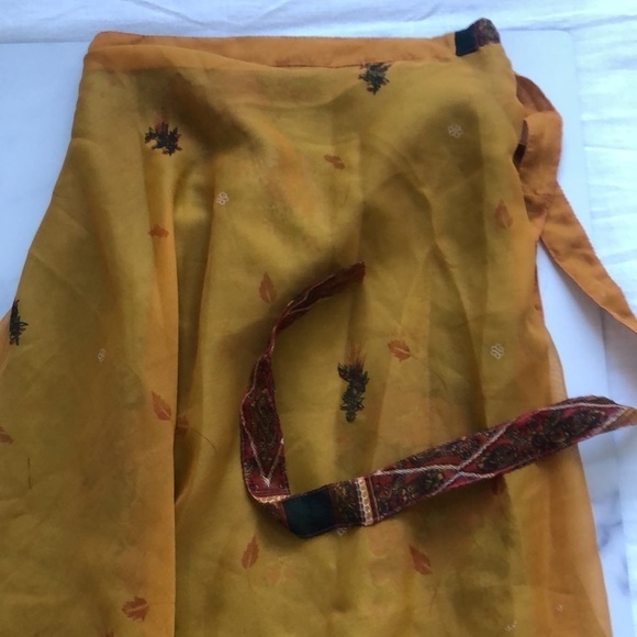 My Choice Flowy Boho Gypsy Double Layered Wrap Skirt One Size Fits Most - Picture 5 of 13